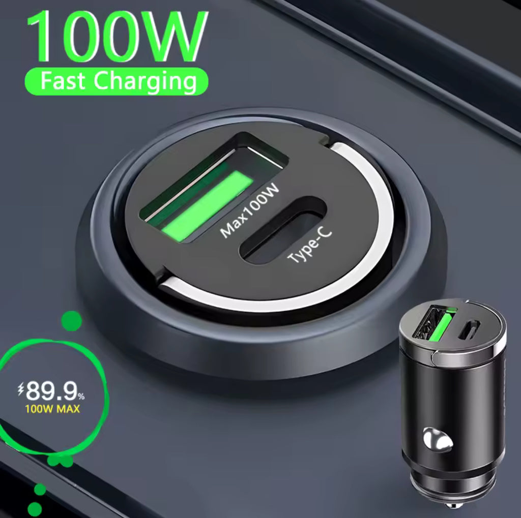 Mini Autolader Fast Charging – 100W/PD30W/30W