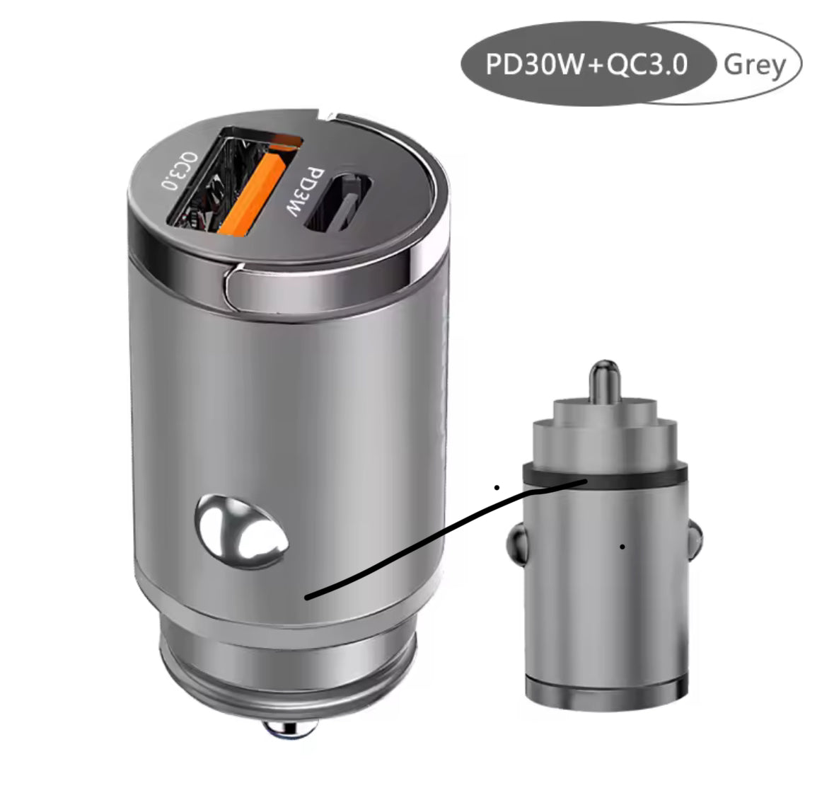 Mini Autolader Fast Charging – 100W/PD30W/30W