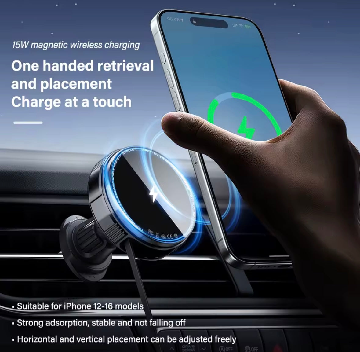 Universeel Stevige Draadloze Oplader - Phone Holder