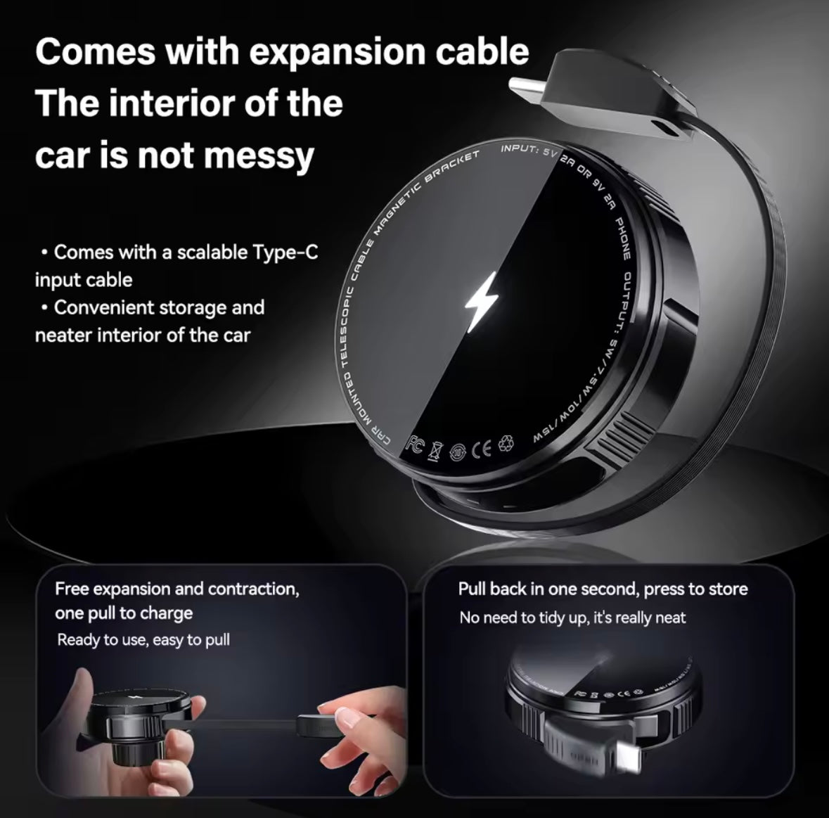 Universeel Stevige Draadloze Oplader - Phone Holder