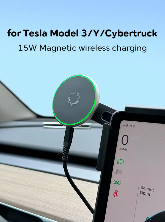 Tesla Model 3 (2017+) / Model Y (2020+) / Cybertruck (2024+) - Complete Phone Holder Set